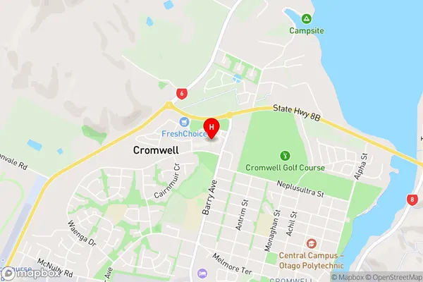 Cromwell,Otago Area Map