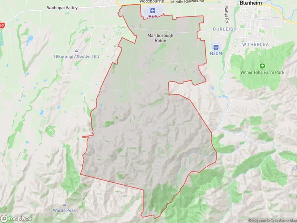 Fairhall, Marlborough Polygon Area Map