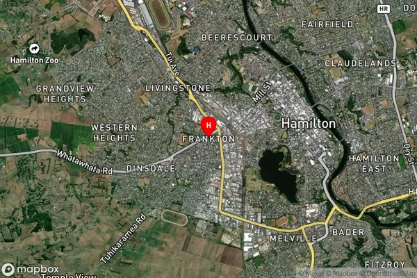 Frankton,Waikato Satellite Map