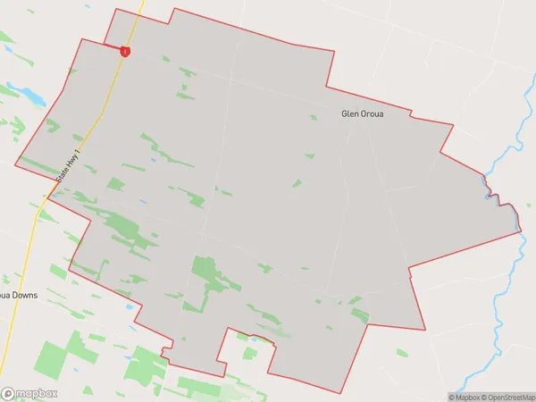 Glen Oroua, Manawatu-Wanganui Polygon Area Map