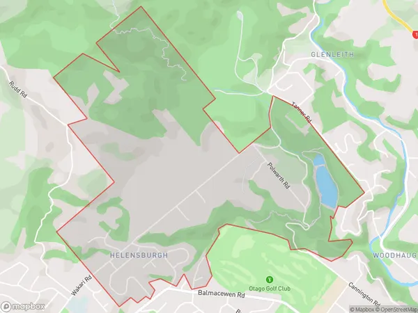 Helensburgh, Otago Polygon Area Map