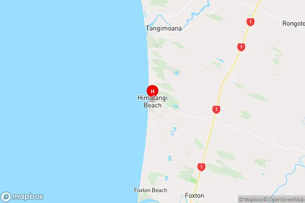 Himatangi Beach,Manawatu-Wanganui Region Map