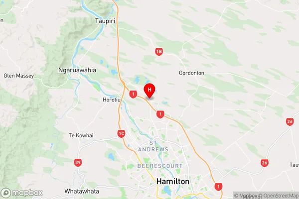 Horsham Downs,Waikato Region Map