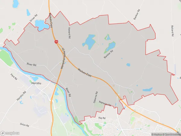 Horsham Downs, Waikato Polygon Area Map