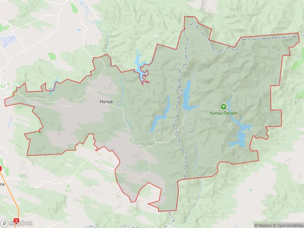 Hunua, Manawatu-Wanganui Polygon Area Map