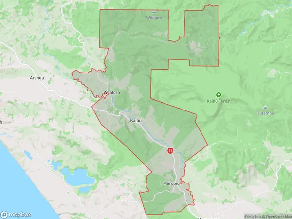 Kaihu, Northland Polygon Area Map