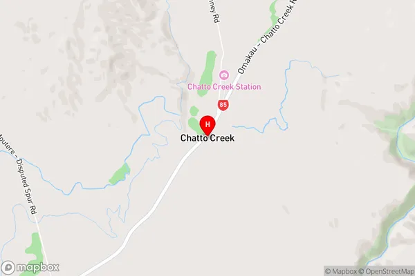 Chatto Creek,Otago Area Map