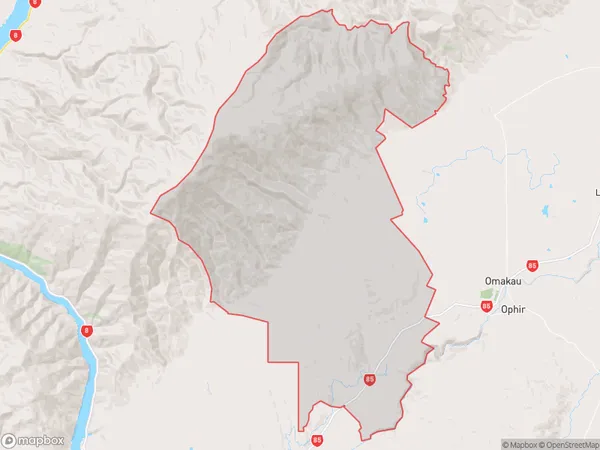 Chatto Creek, Otago Polygon Area Map