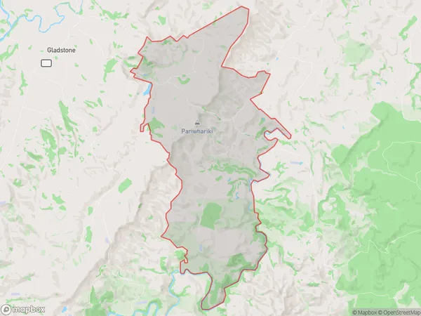 Kourarau Hill, Southland Polygon Area Map