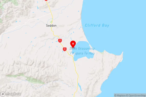 Lake Grassmere,Marlborough Region Map