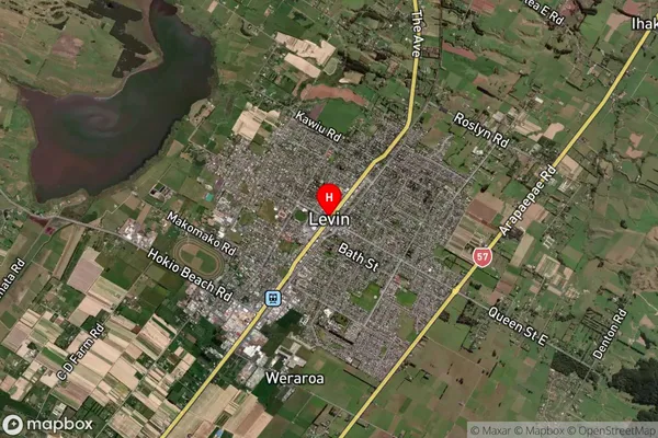 Levin,Manawatu-Wanganui Satellite Map