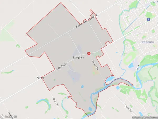 Longburn, Manawatu-Wanganui Polygon Area Map