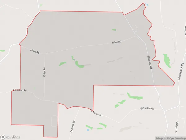 East Chatton, Southland Polygon Area Map