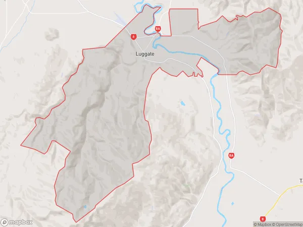 Luggate, Otago Polygon Area Map