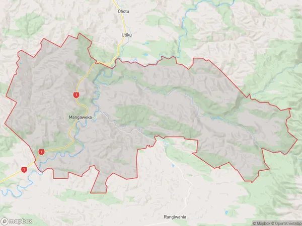 Mangaweka, Manawatu-Wanganui Polygon Area Map