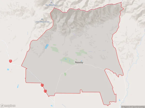 Naseby, Otago Polygon Area Map