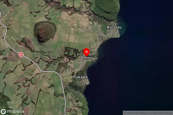 Omori,Waikato Satellite Map