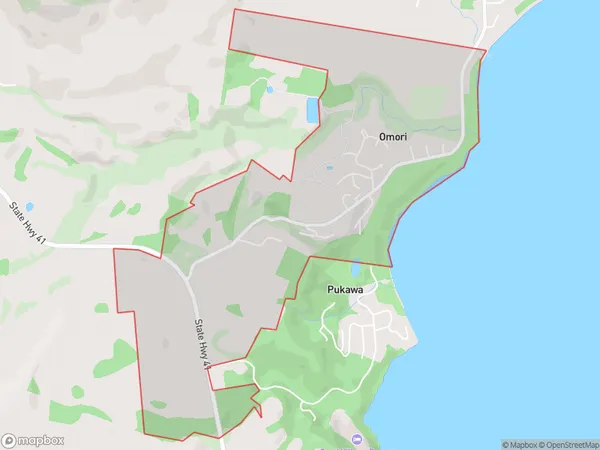 Omori, Waikato Polygon Area Map