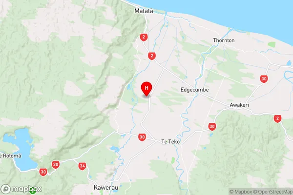 Otakiri,Bay of Plenty Region Map