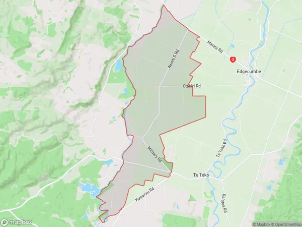 Otakiri, Bay of Plenty Polygon Area Map