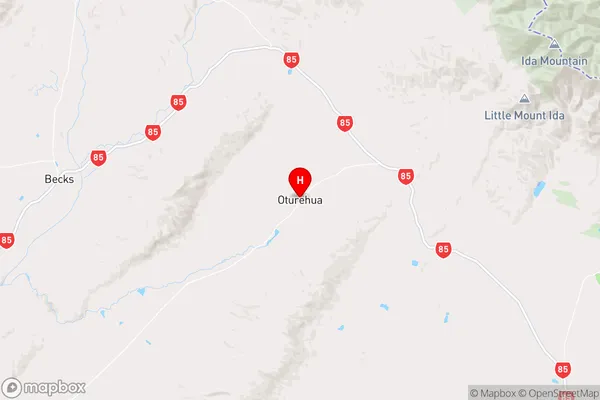 Oturehua,Otago Region Map