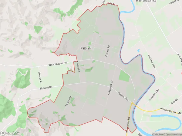 Patutahi, Gisborne Polygon Area Map