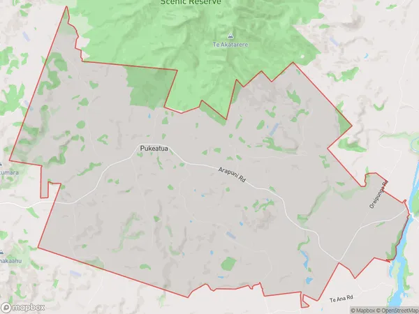 Pukeatua, Northland Polygon Area Map