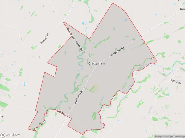 Cheltenham, Manawatu-Wanganui Polygon Area Map