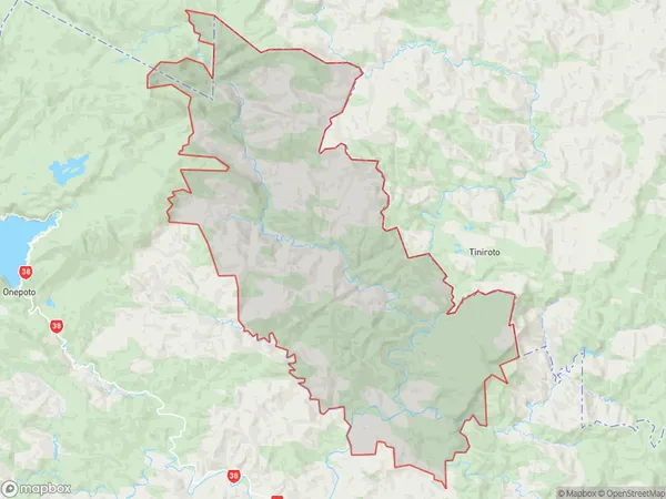 Ruakituri, Hawke's Bay Polygon Area Map