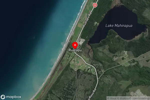 Ruatapu,West Coast Satellite Map