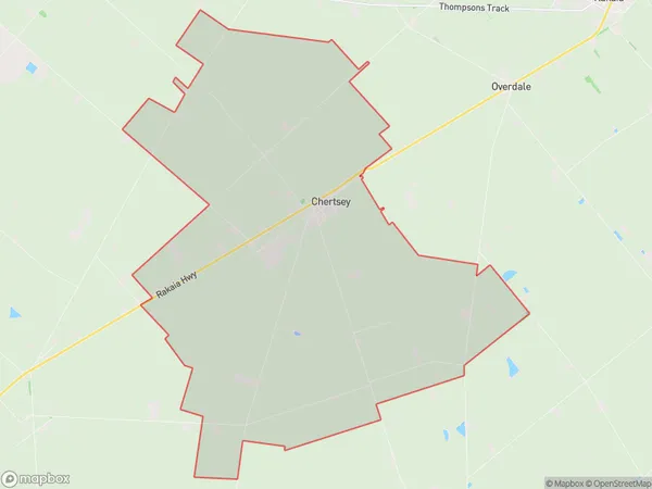 Chertsey, Canterbury Polygon Area Map