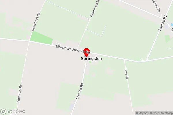 Springston,Canterbury Area Map