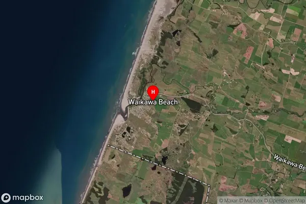 Waikawa Beach,Manawatu-Wanganui Satellite Map