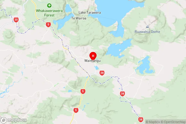 Waimangu,Bay of Plenty Region Map