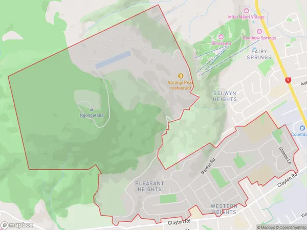 Western Heights, Bay of Plenty Polygon Area Map