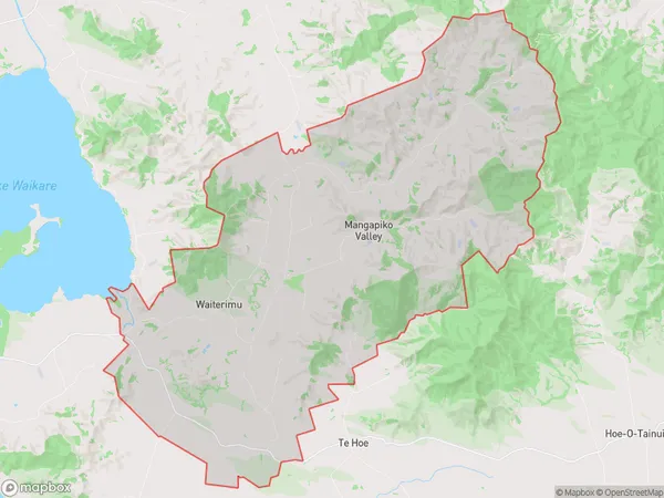 Waiterimu, Waikato Polygon Area Map