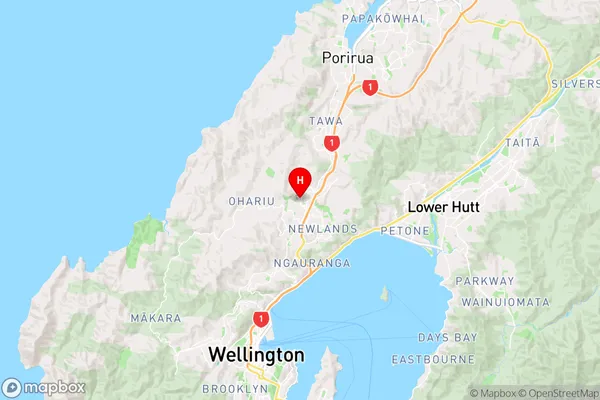 Churton Park,Wellington Region Map