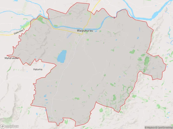 Waipukurau, Hawke's Bay Polygon Area Map