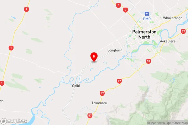 Tiakitahuna,Manawatu-Wanganui Region Map