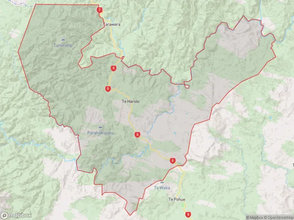 Te Haroto, Hawke's Bay Polygon Area Map