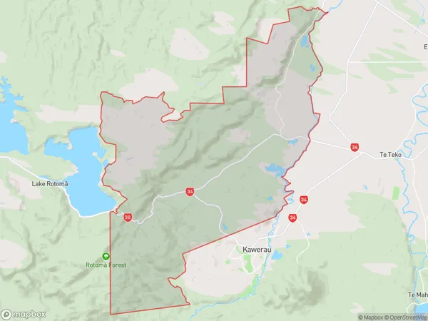 Rotoma, Bay of Plenty Polygon Area Map