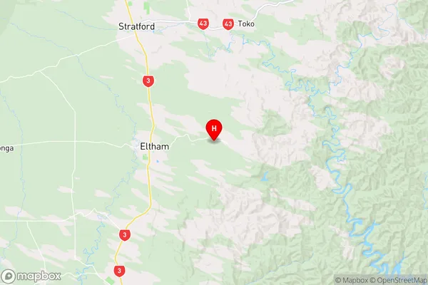 Rawhitiroa,Taranaki Region Map