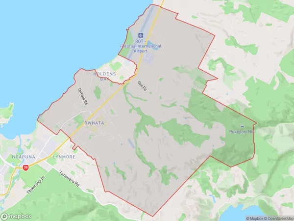 Owhata, Bay of Plenty Polygon Area Map