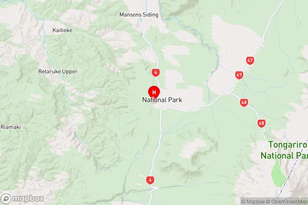 National Park,Manawatu-Wanganui Region Map