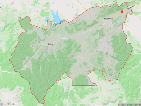 Moerewa, Northland Polygon Area Map