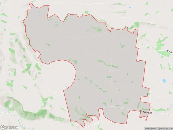 Claremont, Canterbury Polygon Area Map