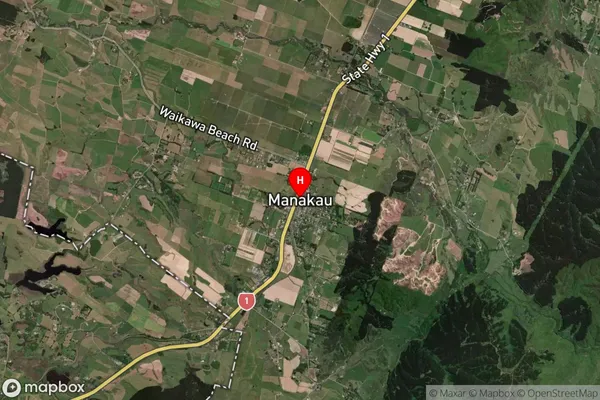 Manakau,Manawatu-Wanganui Satellite Map