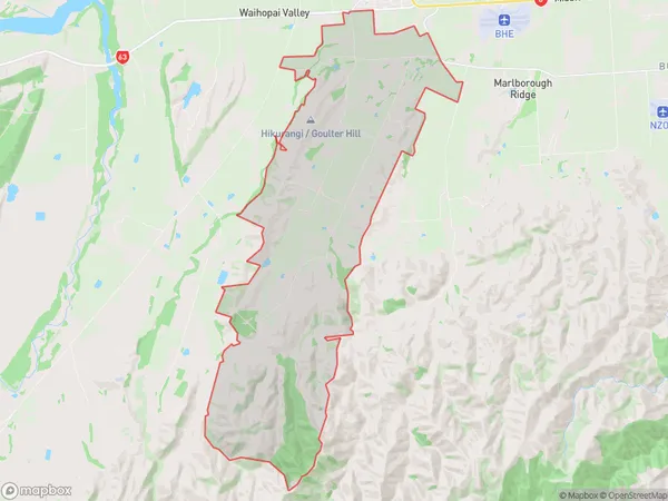 Hawkesbury, Marlborough Polygon Area Map