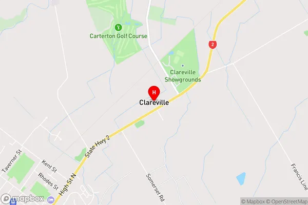 Clareville,Wellington Area Map