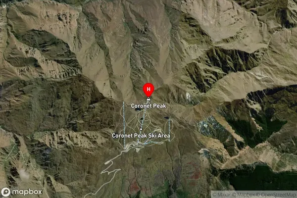 Coronet Peak,Otago Satellite Map